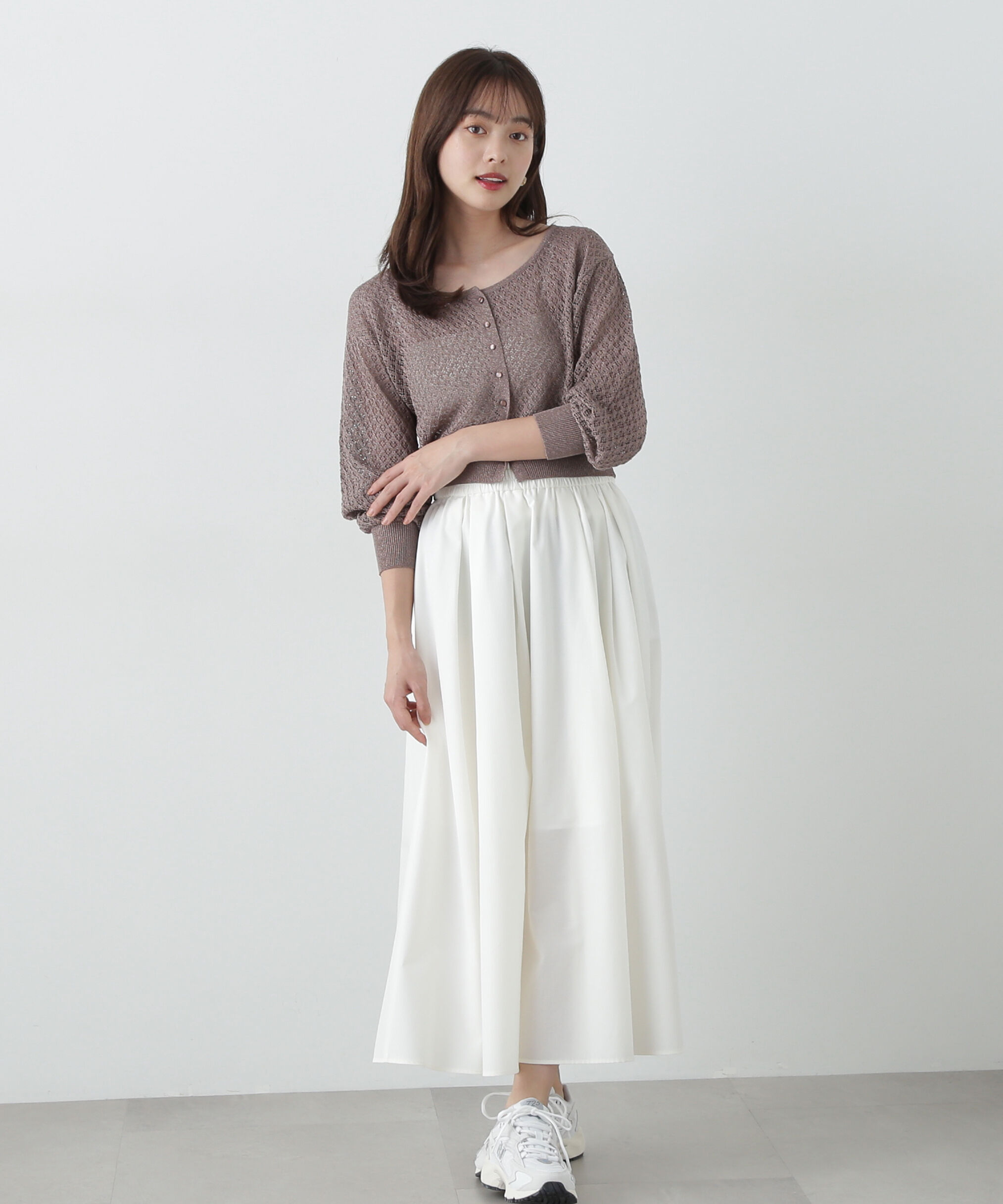 PROPORTION BODY DRESSING「ショート透かし編みカーデカーディガン」|カーディガン|