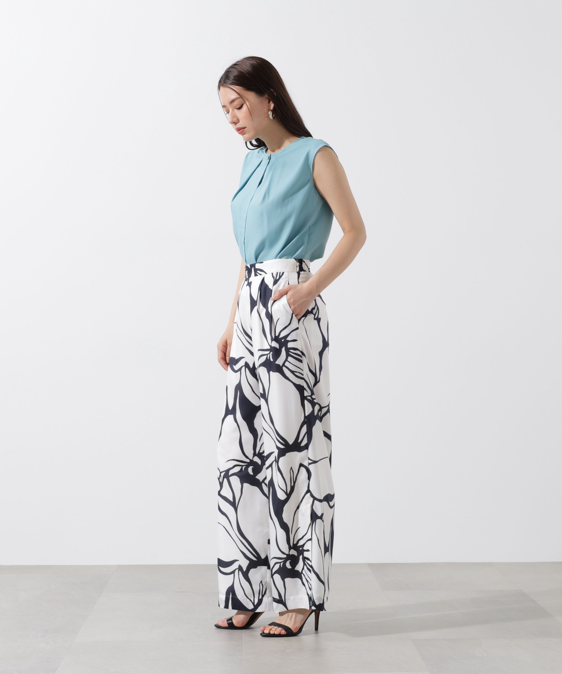  「アートフラワープリントパンツ」|その他|