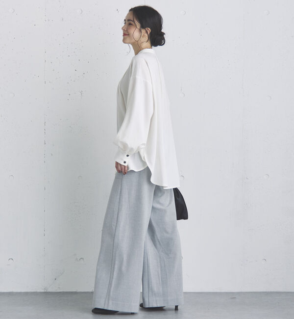 Doux archives「ピンタックバンドカラーシャツ」|シャツ・ブラウス|