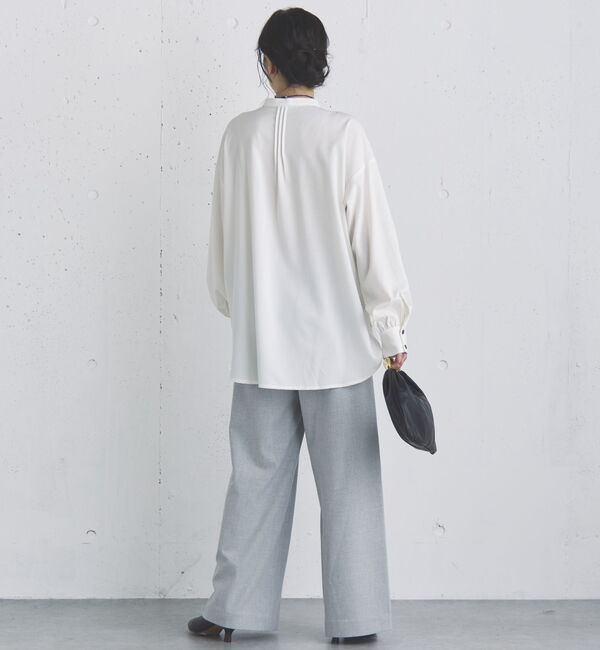 Doux archives「ピンタックバンドカラーシャツ」|シャツ・ブラウス|