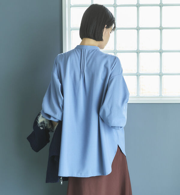 Doux archives「ピンタックバンドカラーシャツ」|シャツ・ブラウス|