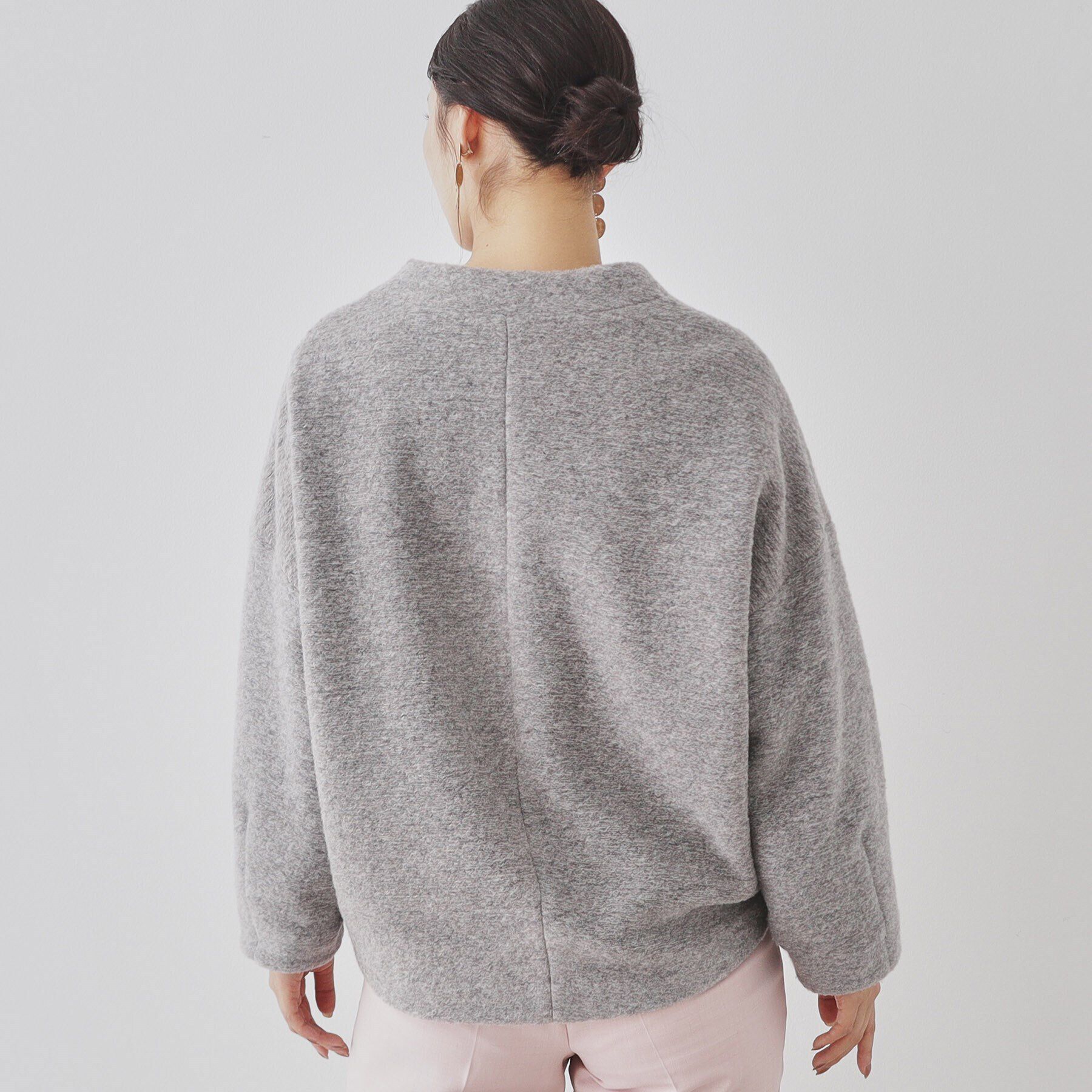 SunaUna「【日本製／イタリアンエアリー／ジップ付】Vネックブルゾン」|ブルゾン・スタジャン|