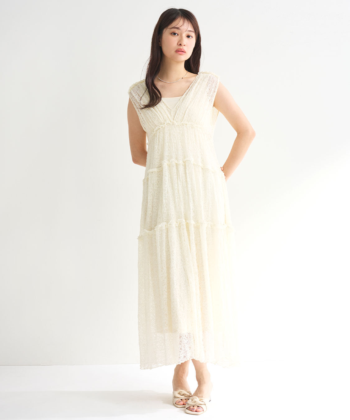 COCO DEAL「レースティアードワンピース」|ワンピース|