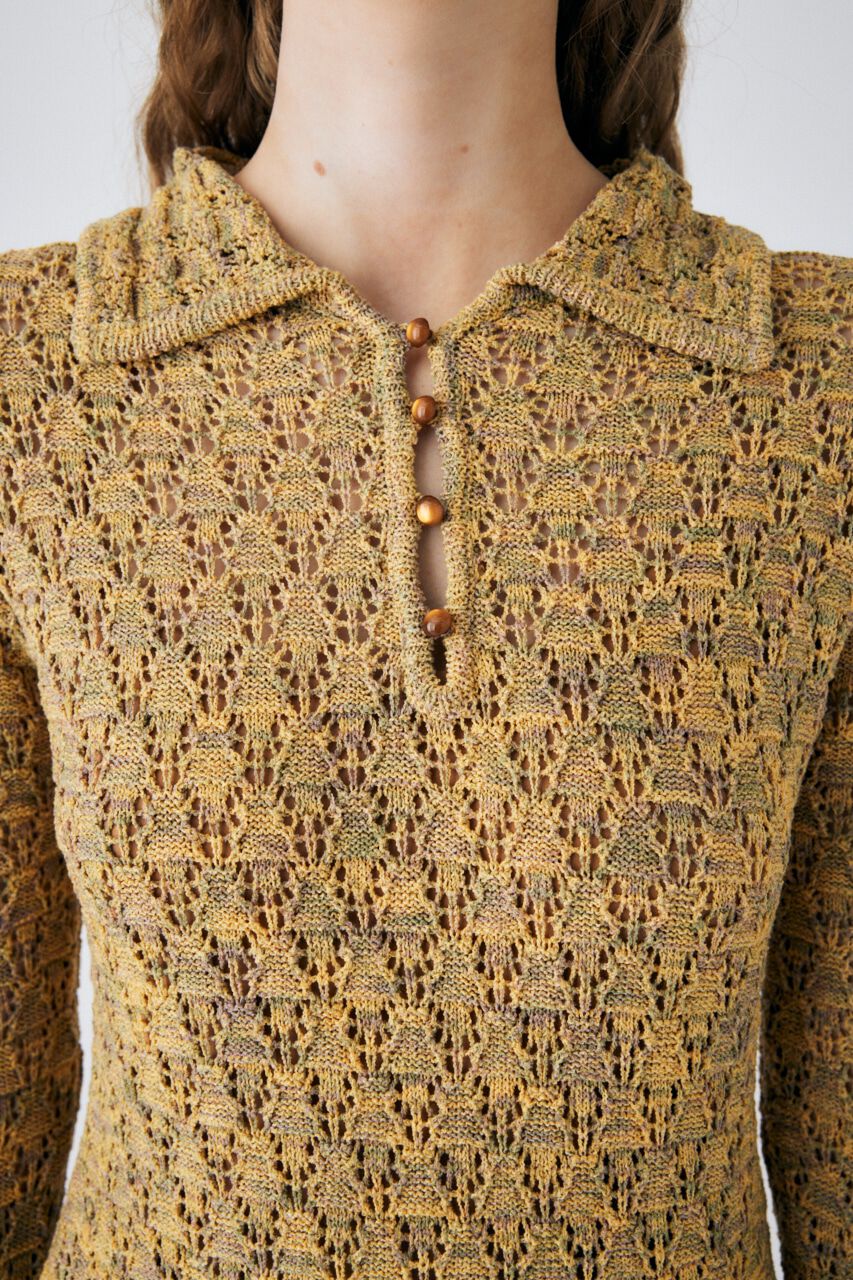 MOUSSY「OPEN WORK POLO ドレス」|ワンピース|