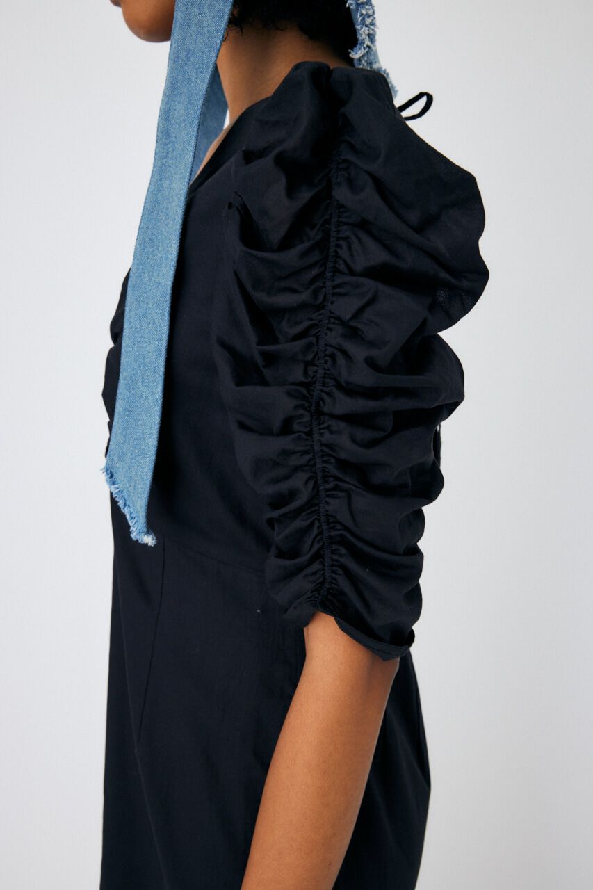 MOUSSY「GATHER SLEEVE ドレス」|ワンピース|