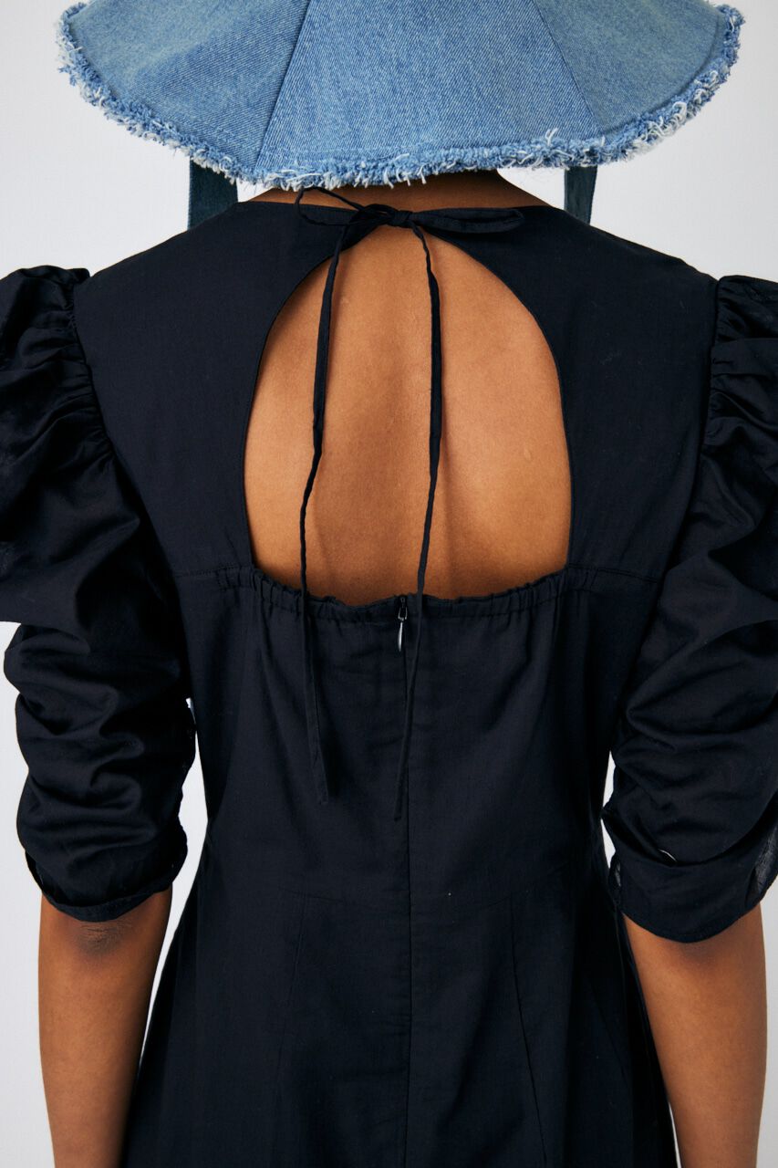 MOUSSY「GATHER SLEEVE ドレス」|ワンピース|