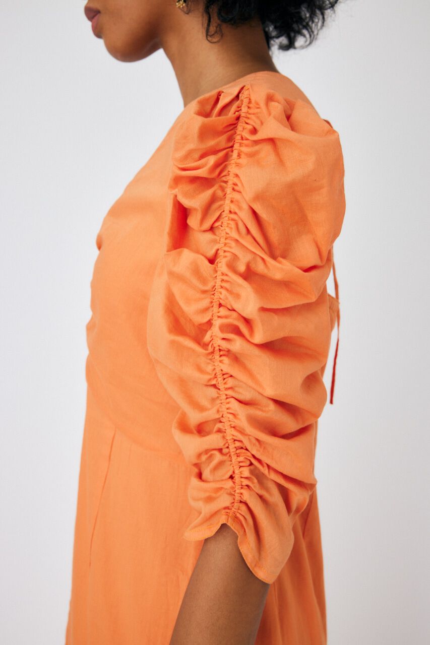 MOUSSY「GATHER SLEEVE ドレス」|ワンピース|