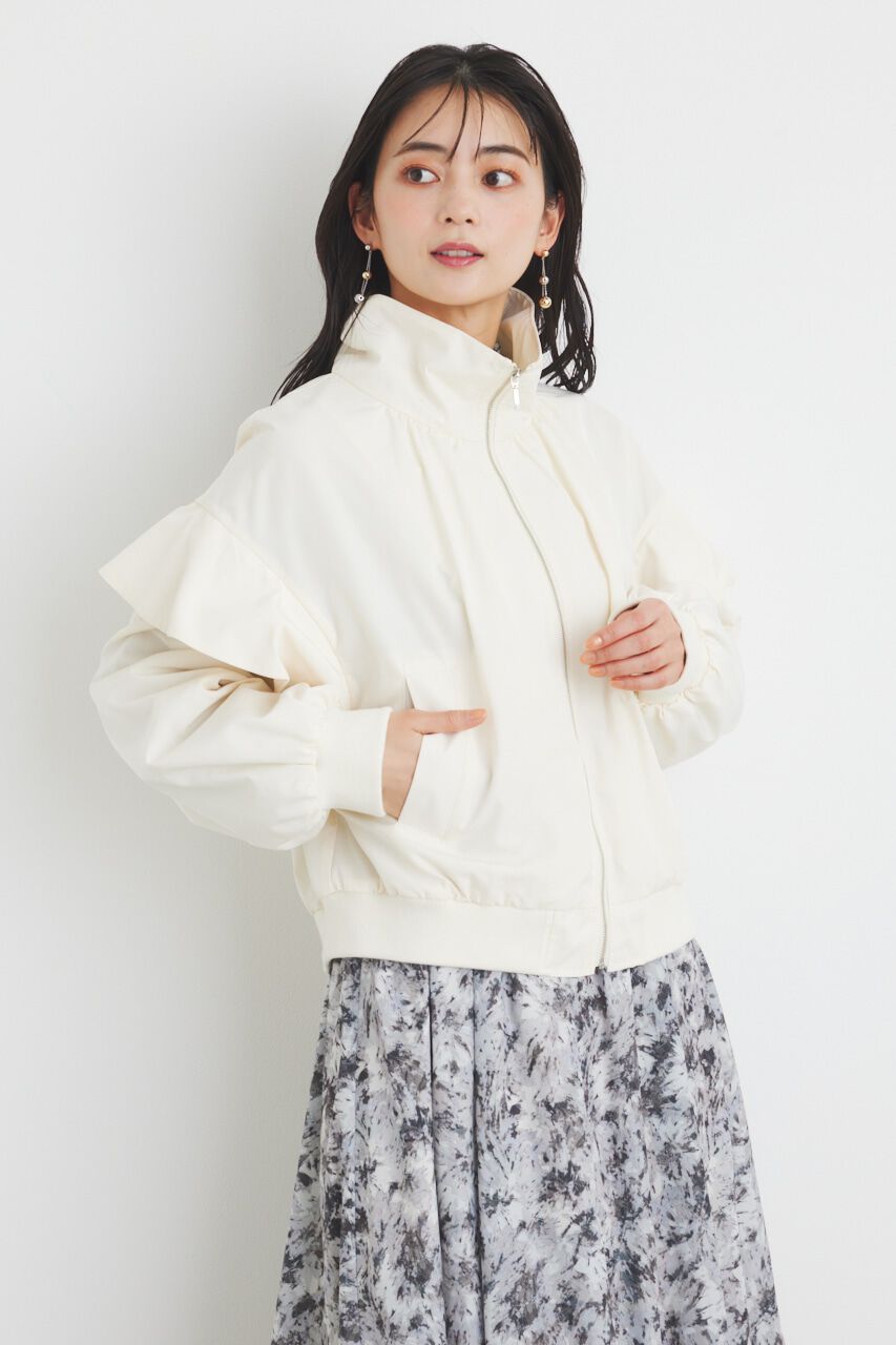 rienda「フリルショルダー2WAYブルゾン」|ブルゾン・スタジャン|