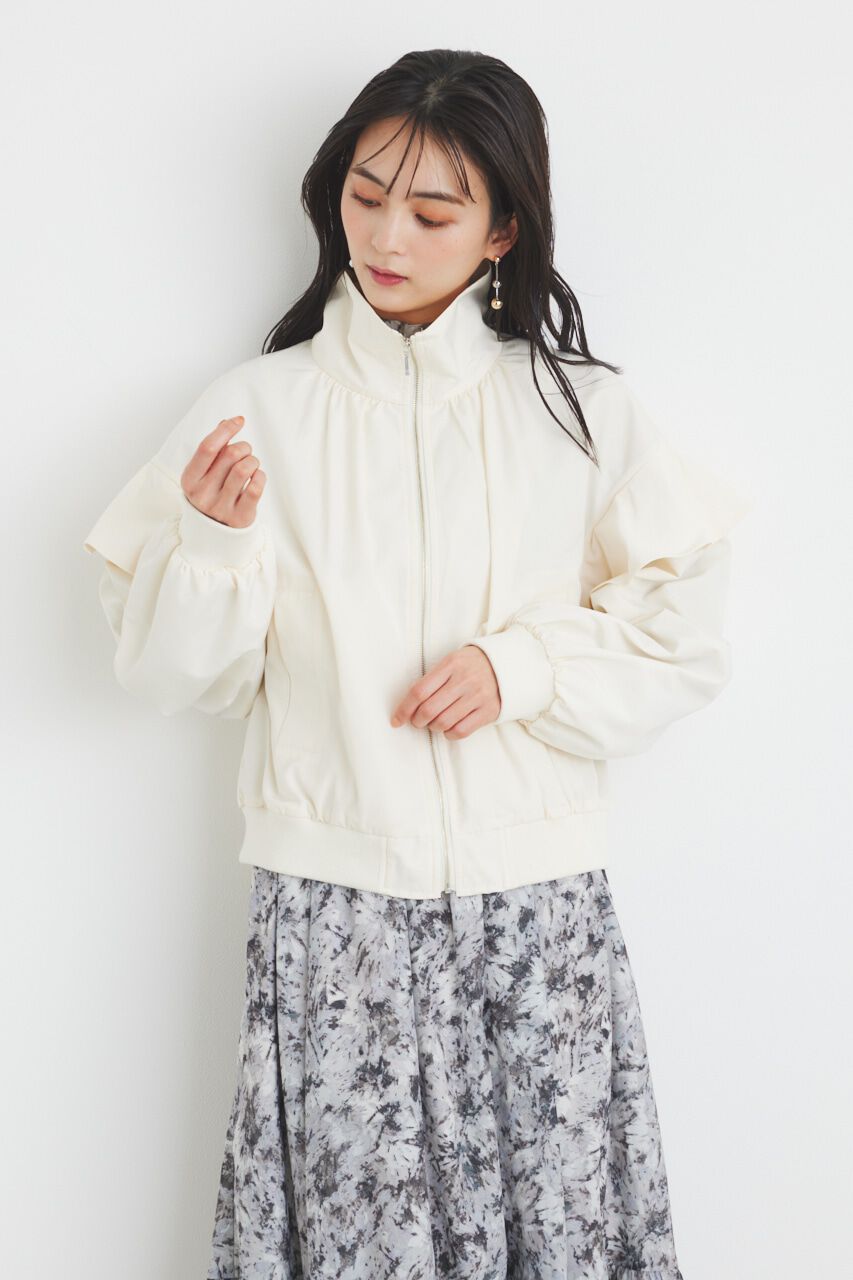 rienda「フリルショルダー2WAYブルゾン」|ブルゾン・スタジャン|