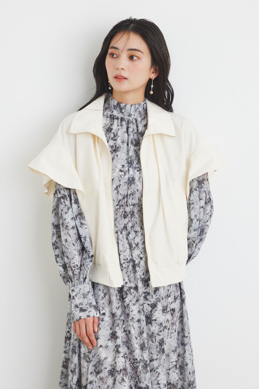 rienda「フリルショルダー2WAYブルゾン」|ブルゾン・スタジャン|