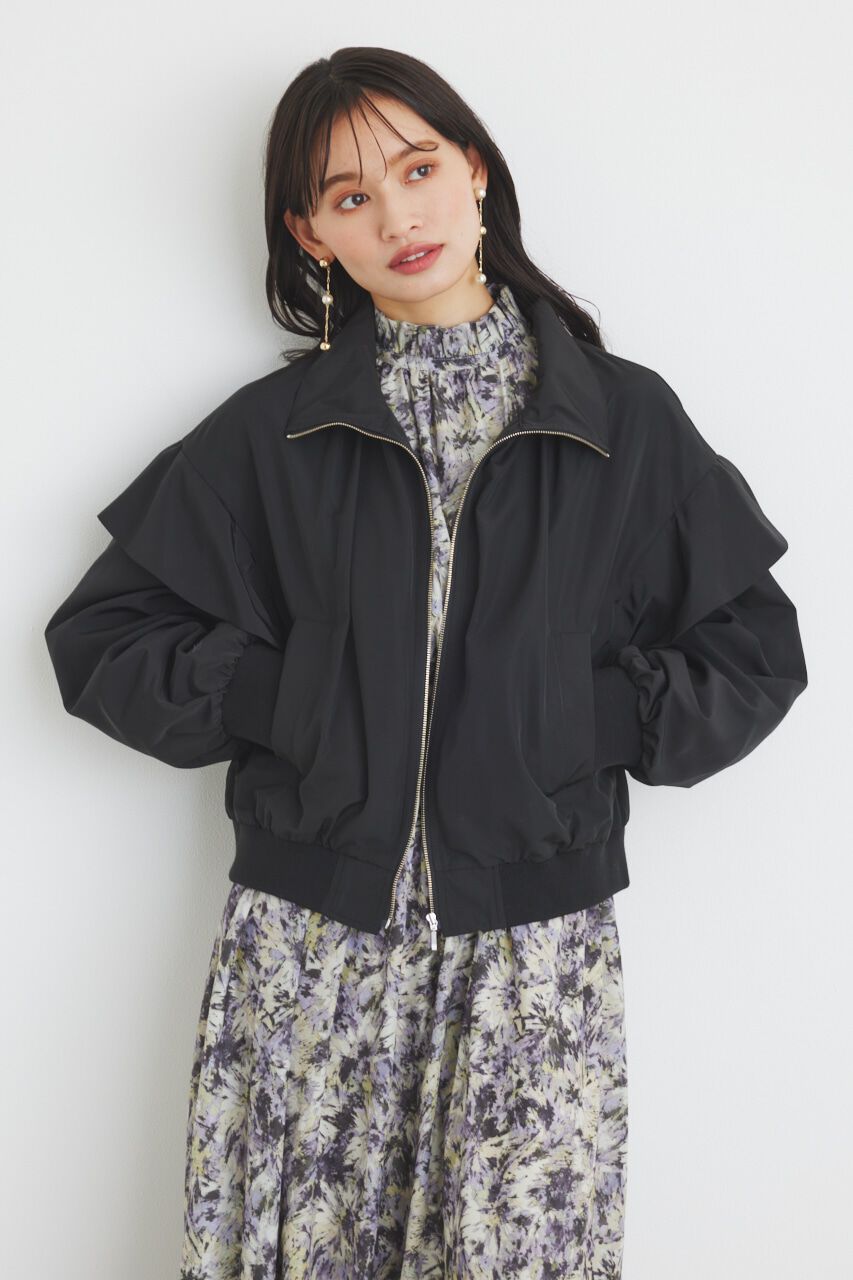 rienda「フリルショルダー2WAYブルゾン」|ブルゾン・スタジャン|