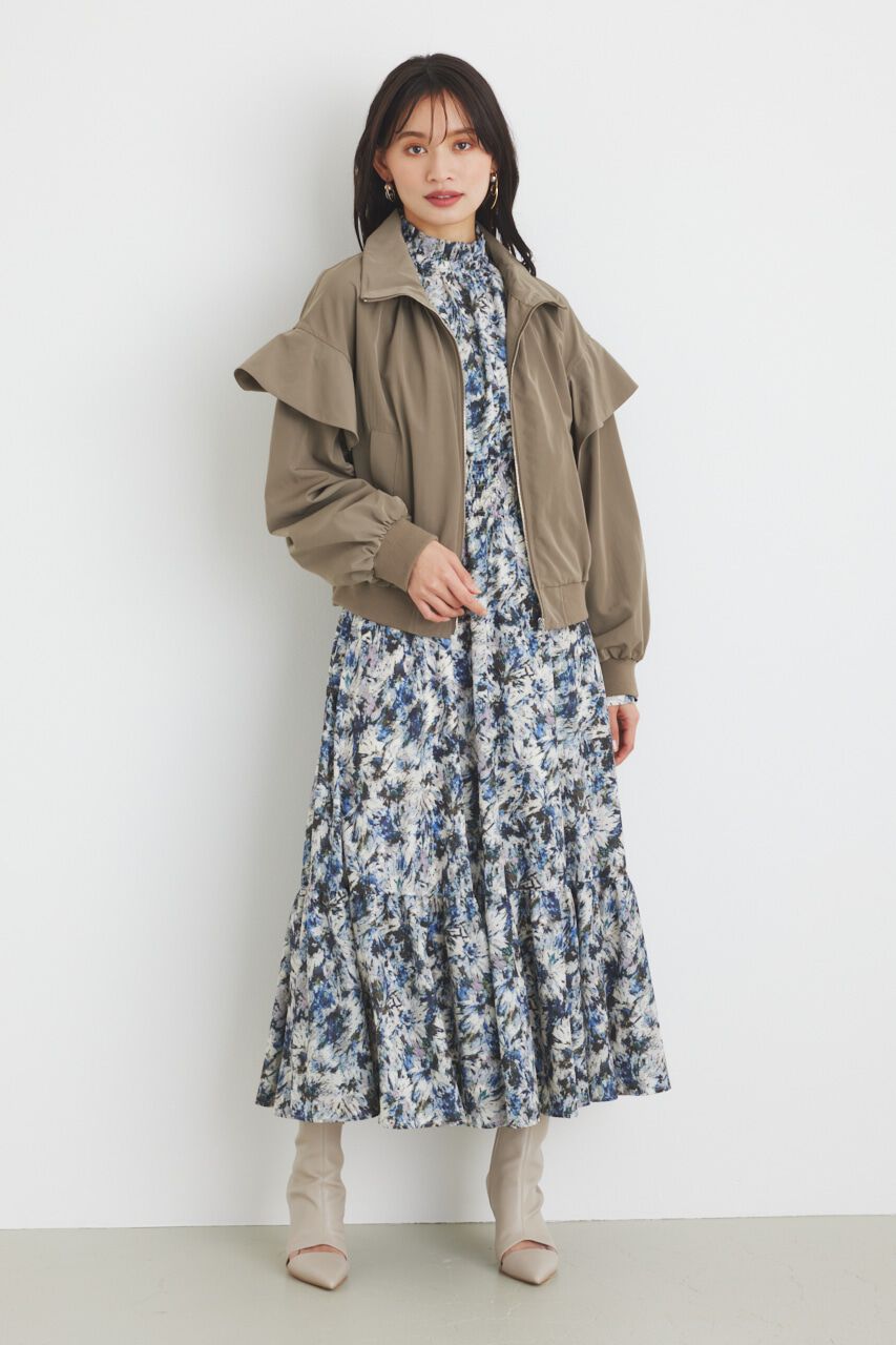 rienda「フリルショルダー2WAYブルゾン」|ブルゾン・スタジャン|