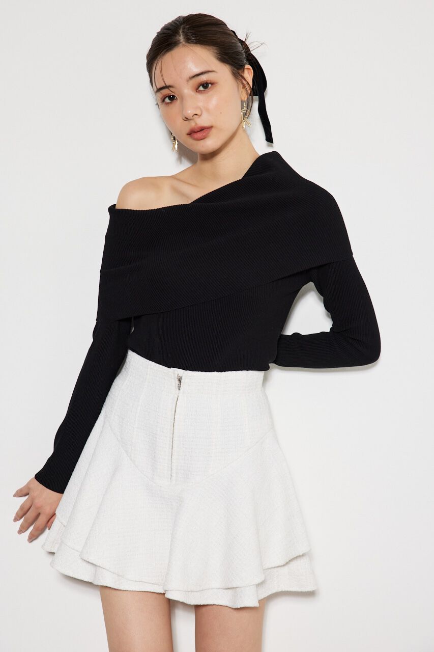 rienda「ニュアンスNC Knit TOP」|ニット・セーター|BLK