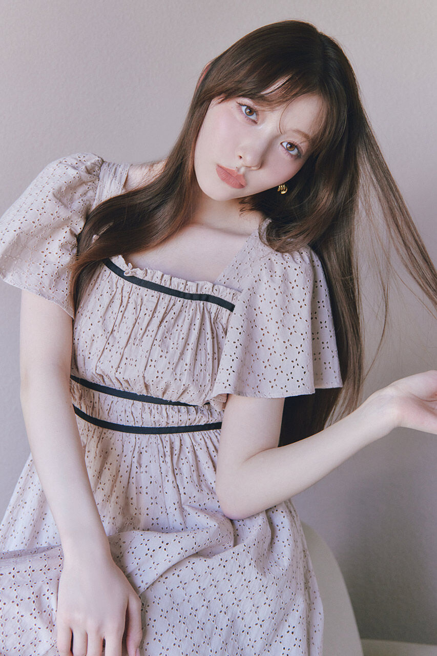 rienda「コットンレースフレアワンピース」|ワンピース|