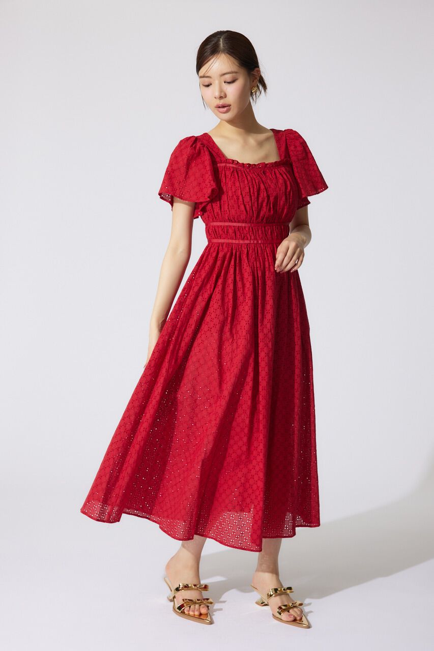 rienda「コットンレースフレアワンピース」|ワンピース|