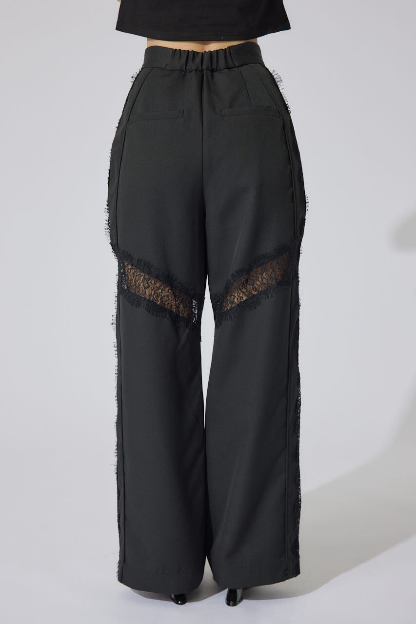 rienda「レースコンビジャストウエストストレートパンツ」|その他|