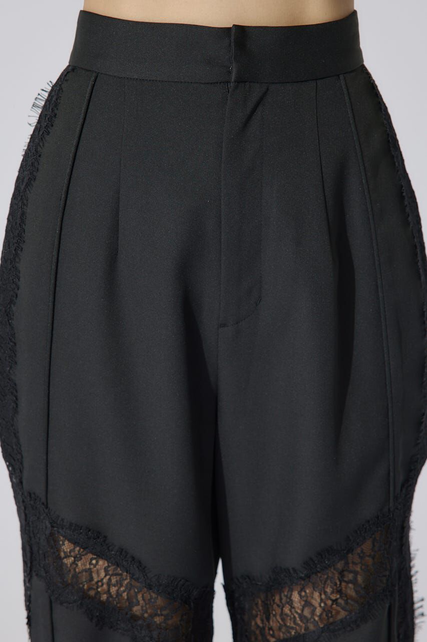 rienda「レースコンビジャストウエストストレートパンツ」|その他|