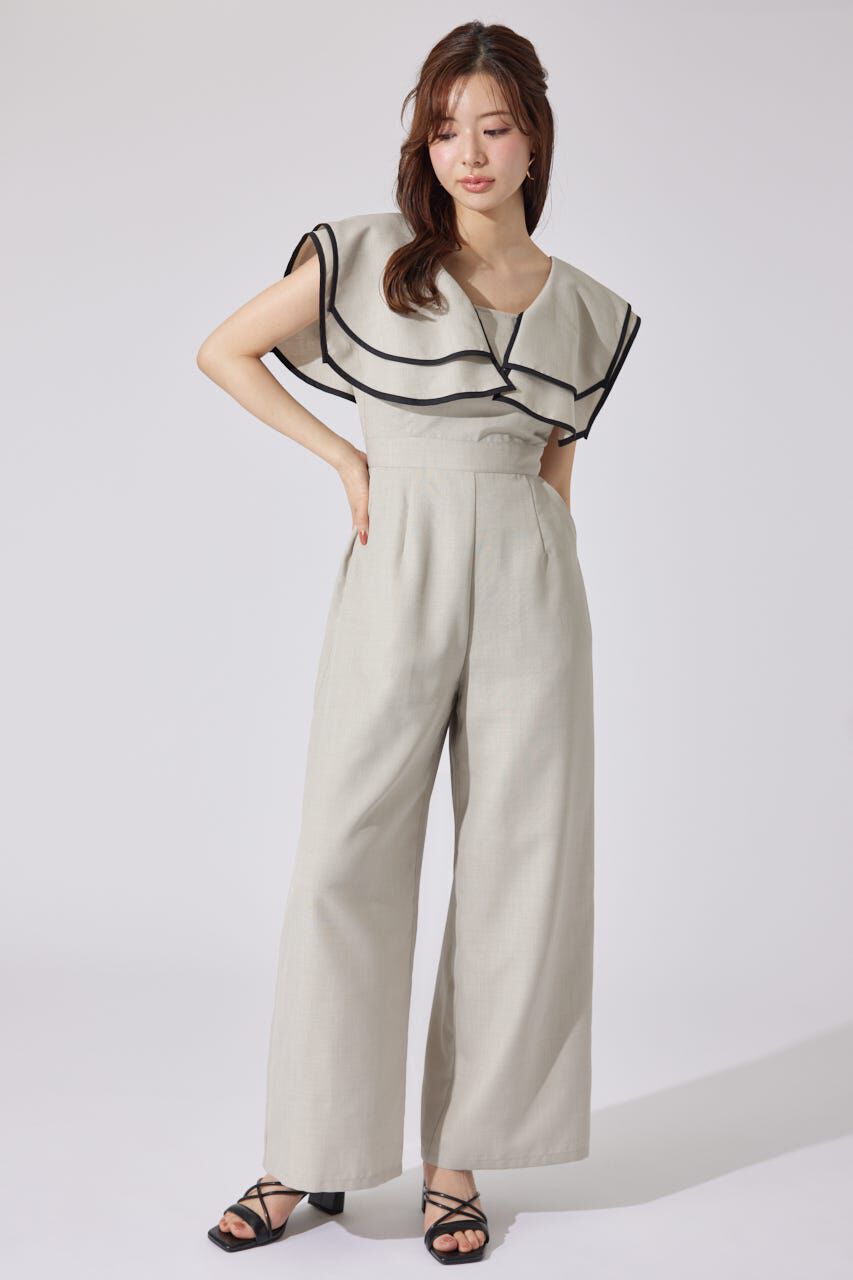 rienda「ショルダーダブルフリルロンパース」|その他|