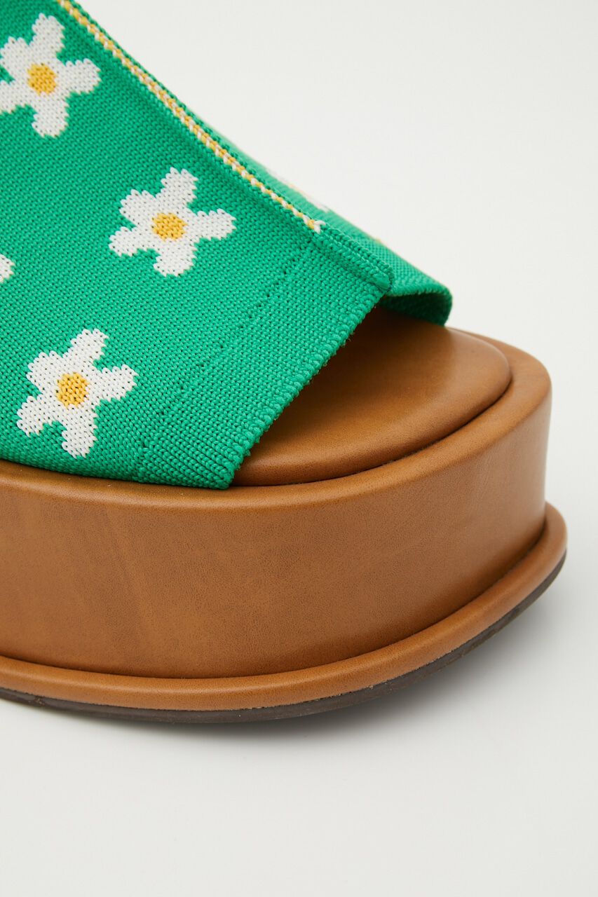 RODEO CROWNS「PATTERN KNIT WADGE SANDAL」|サンダル|