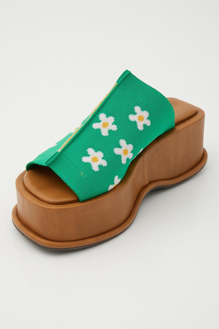 RODEO CROWNS「PATTERN KNIT WADGE SANDAL」|サンダル|