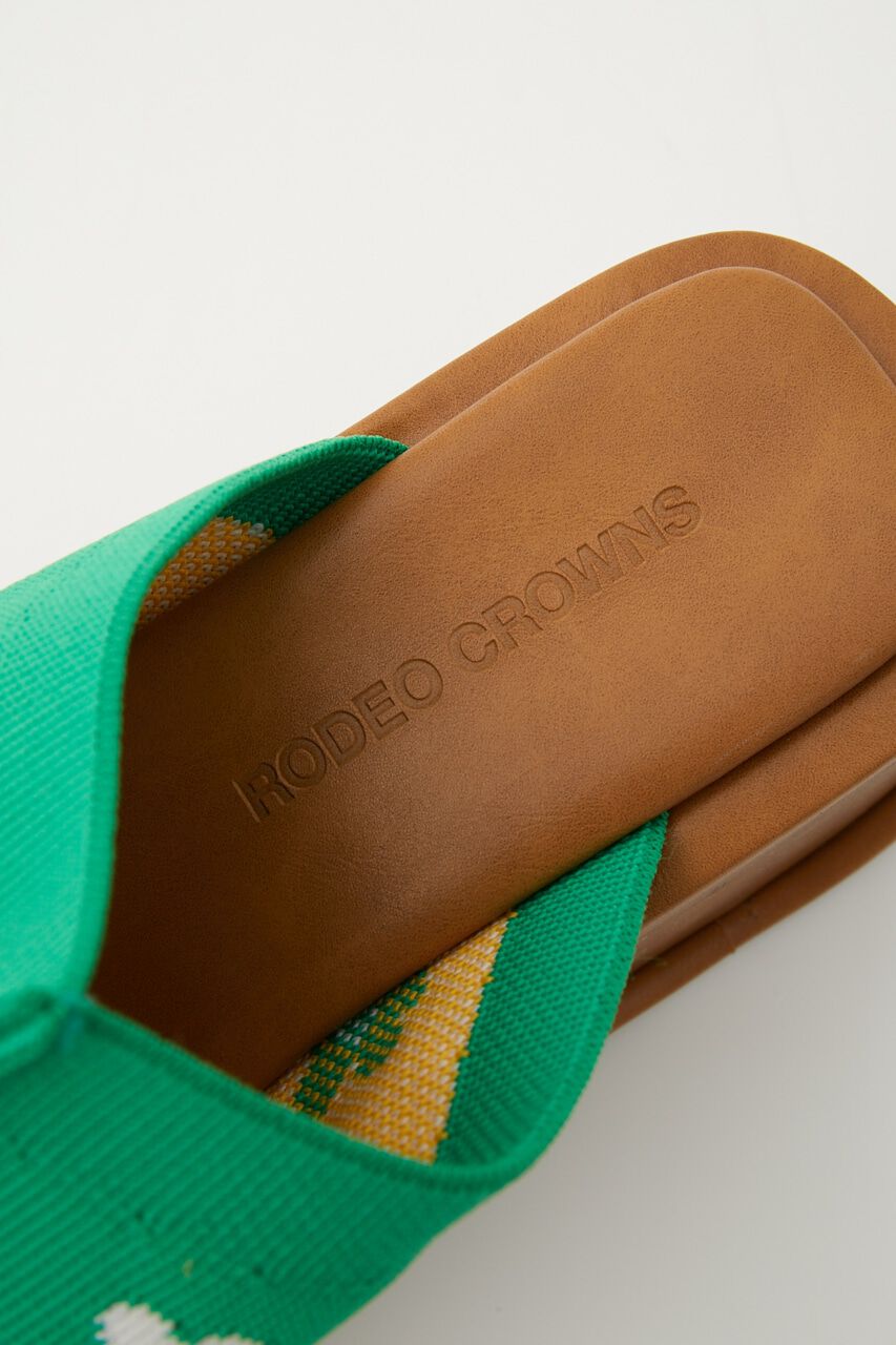 RODEO CROWNS「PATTERN KNIT WADGE SANDAL」|サンダル|