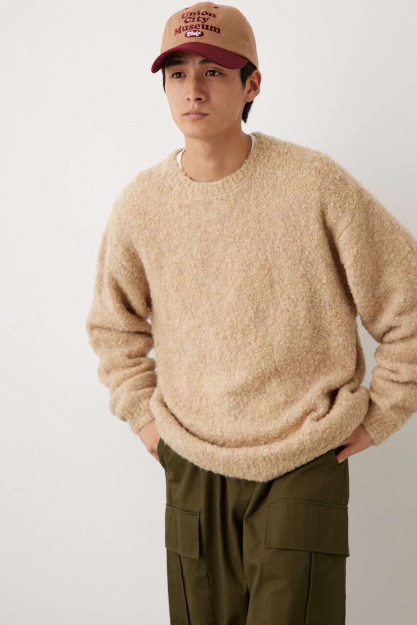 RODEO CROWNS「メンズミックスブークレニットトップス」|ニット・セーター|