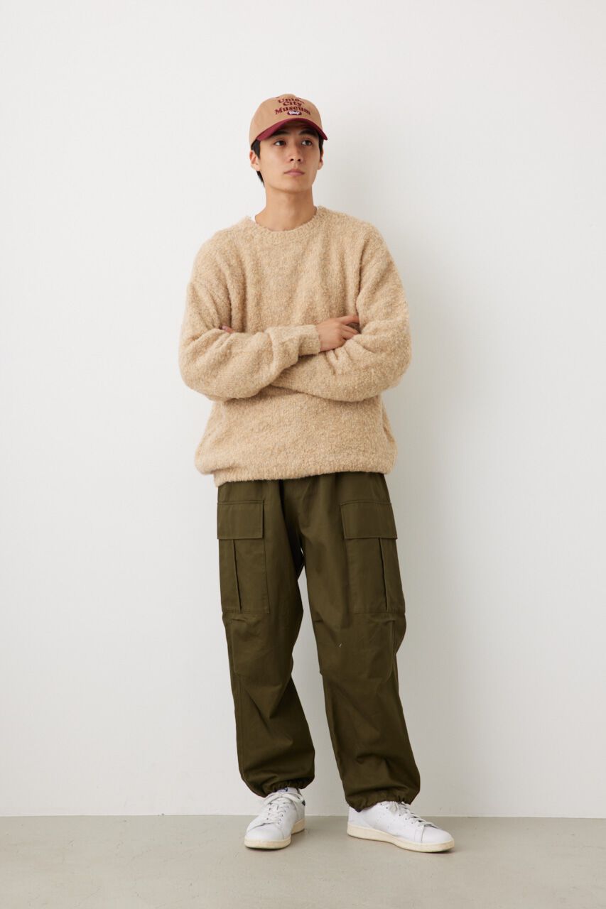 RODEO CROWNS「メンズミックスブークレニットトップス」|ニット・セーター|