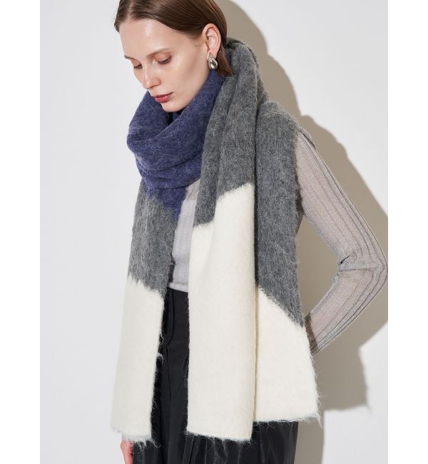 ELENDEEK「MULTI COLOR STOLE」|ストール|ブルー