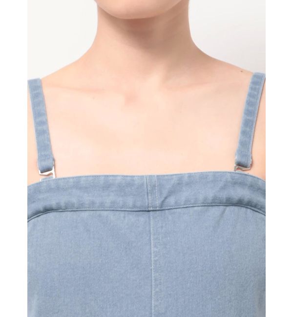dazzlin「スリムデニムベアロンパース」|ワンピース|