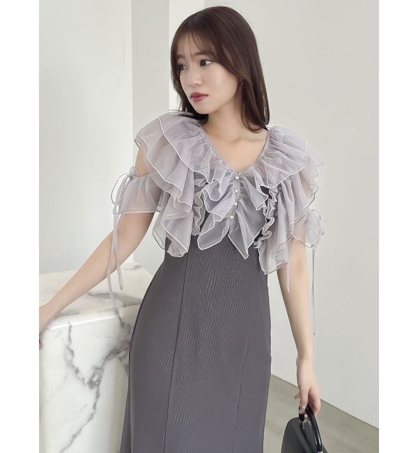 dazzlin「ラッフルリブワンピース」|ワンピース|