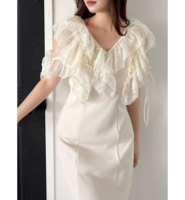 dazzlin「ラッフルリブワンピース」|ワンピース|