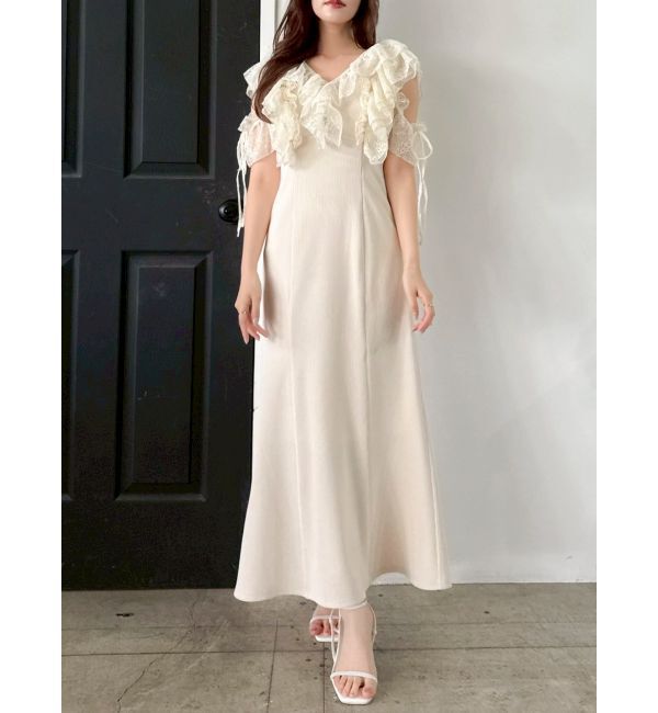 dazzlin「ラッフルリブワンピース」|ワンピース|