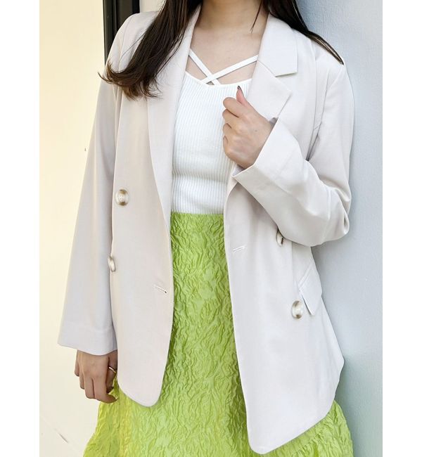 MERCURYDUO「バックレースアップジャケット」|テーラードジャケット|