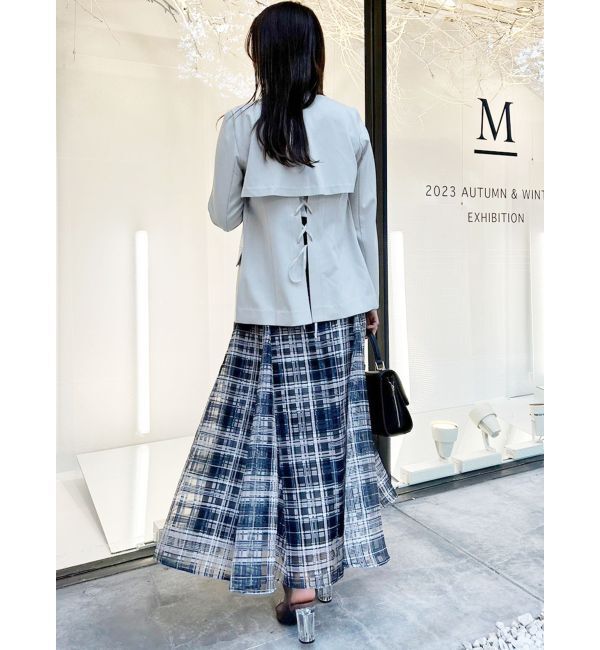 MERCURYDUO「バックレースアップジャケット」|テーラードジャケット|