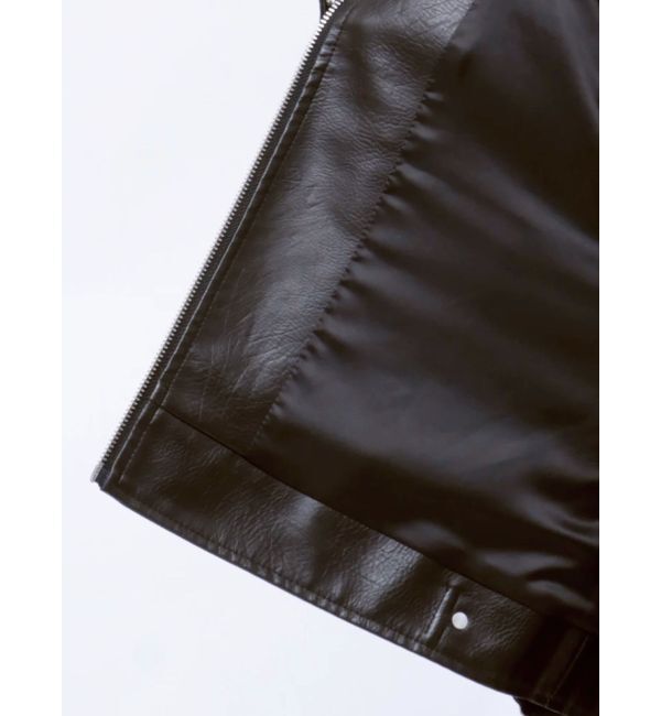 MURUA「ウォッシュフェイクレザーブルゾン」|ブルゾン・スタジャン|