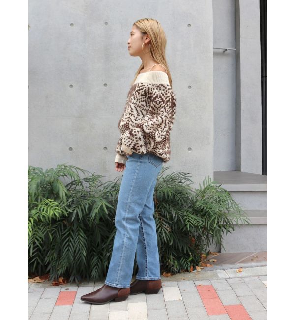 Ungrid「【WEB限定】オフショルジャカードニット」|ニット・セーター|