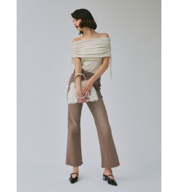 LAGUNAMOON「ライトベロアオフショルトップス」|Tシャツ・カットソー|