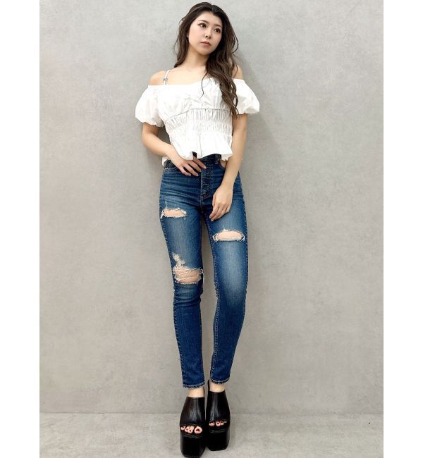 GYDA「GDチャームオフショルブラウス」|シャツ・ブラウス|