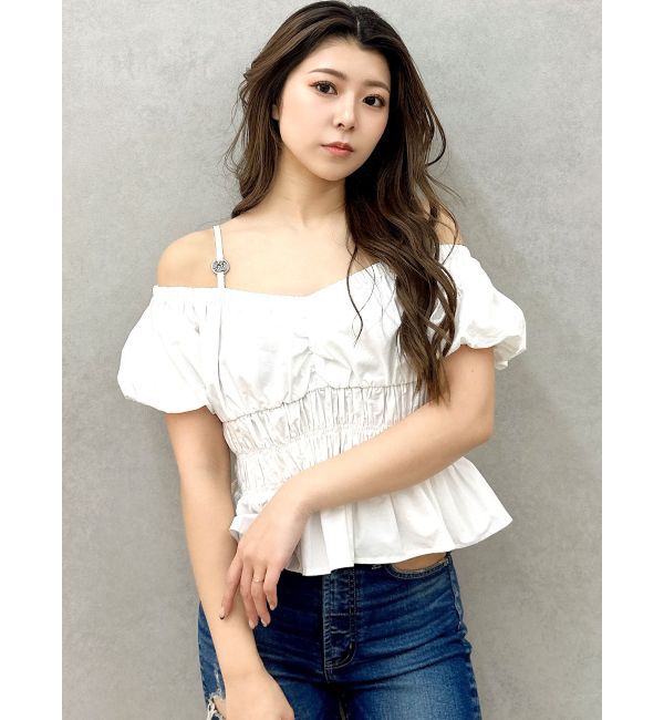 GYDA「GDチャームオフショルブラウス」|シャツ・ブラウス|
