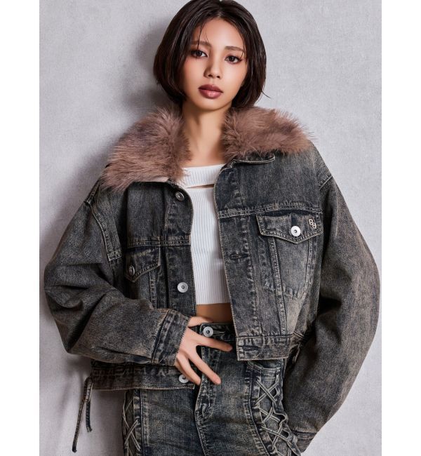 GYDA「2WAY ECO FURショートデニムGジャン」|その他|