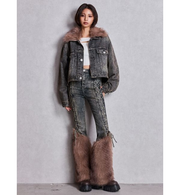 GYDA「2WAY ECO FURショートデニムGジャン」|その他|