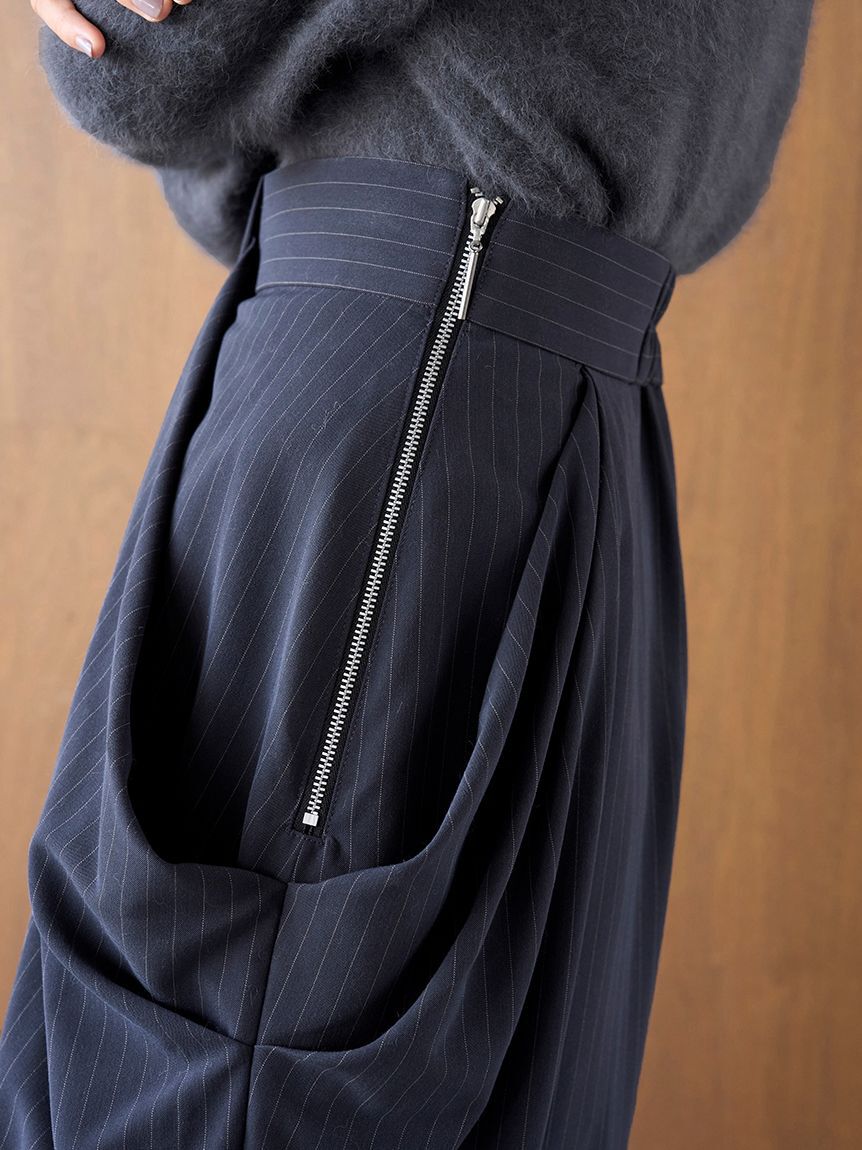 SNIDEL「ハイウエストドレープパンツ」|チノ|