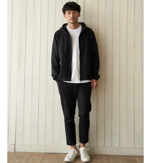 ikka「テックストレッチジップパーカー」|カーディガン|