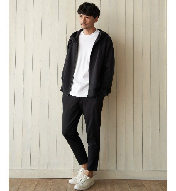 ikka「テックストレッチジップパーカー」|カーディガン|