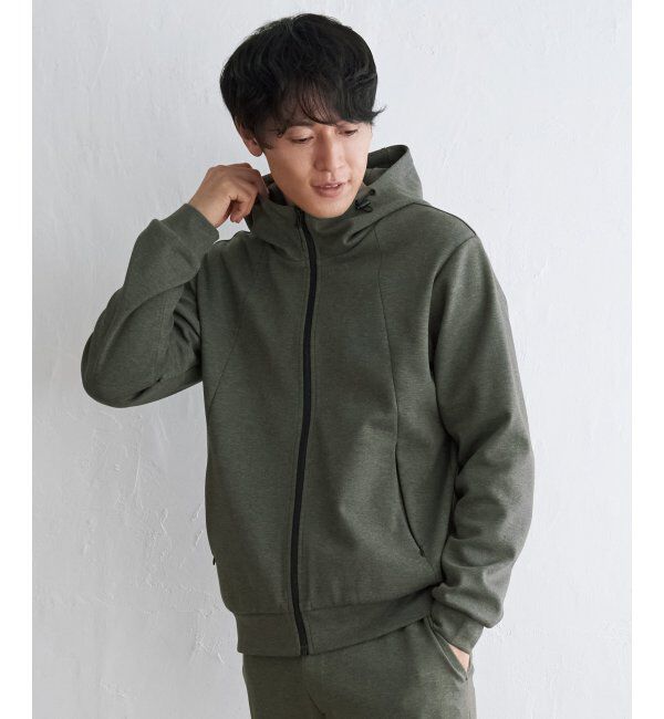 ikka「テックストレッチジップパーカー」|カーディガン|