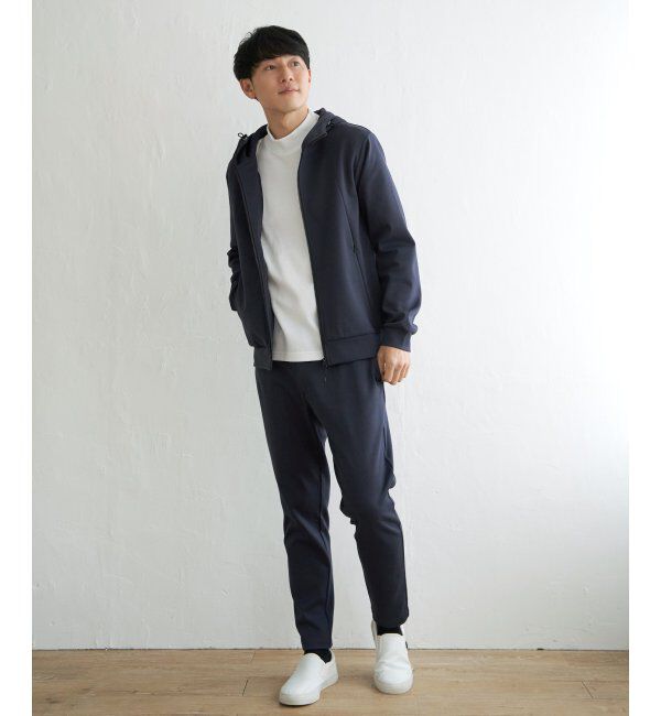 ikka「テックストレッチジップパーカー」|カーディガン|