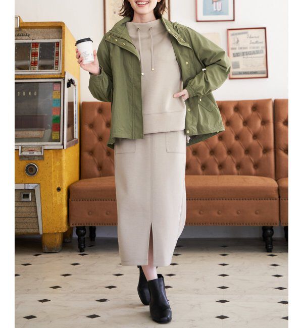 ikka「ダンボールニットスピンドルプルオーバー」|パーカー|