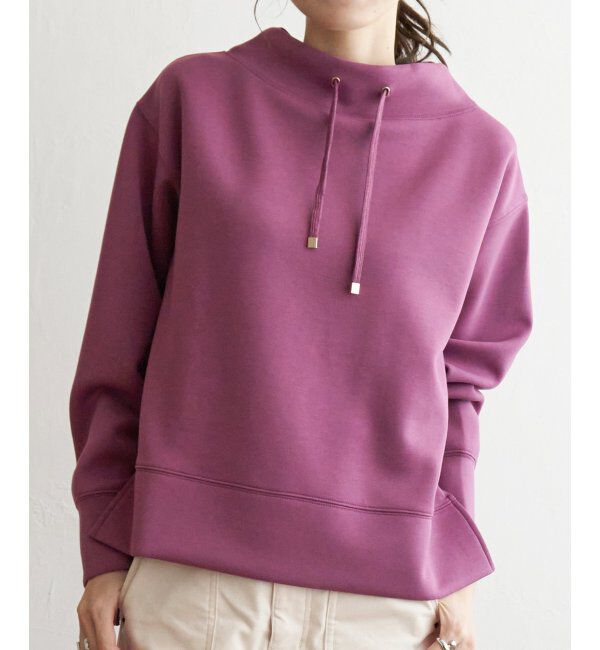 ikka「ダンボールニットスピンドルプルオーバー」|パーカー|ピンク