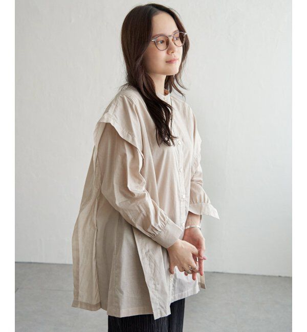 Lbc with Life「変形デザインブラウス」|シャツ・ブラウス|ライトグレー