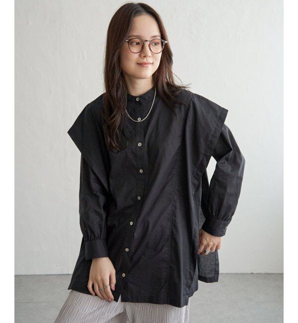 Lbc with Life「変形デザインブラウス」|シャツ・ブラウス|ブラック